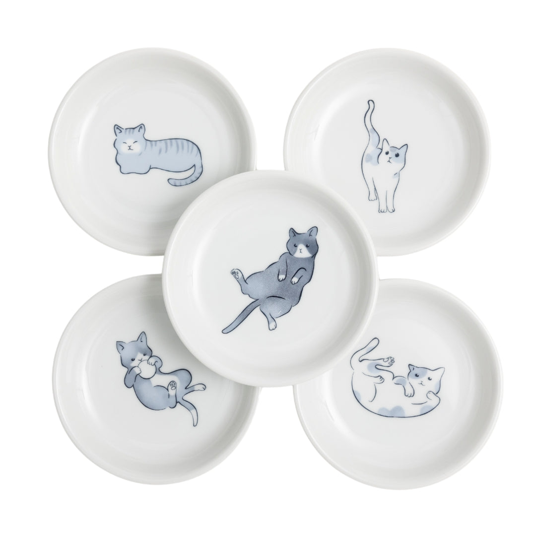 小皿 豆皿 猫 5 枚 セット オリジナルキャラクター