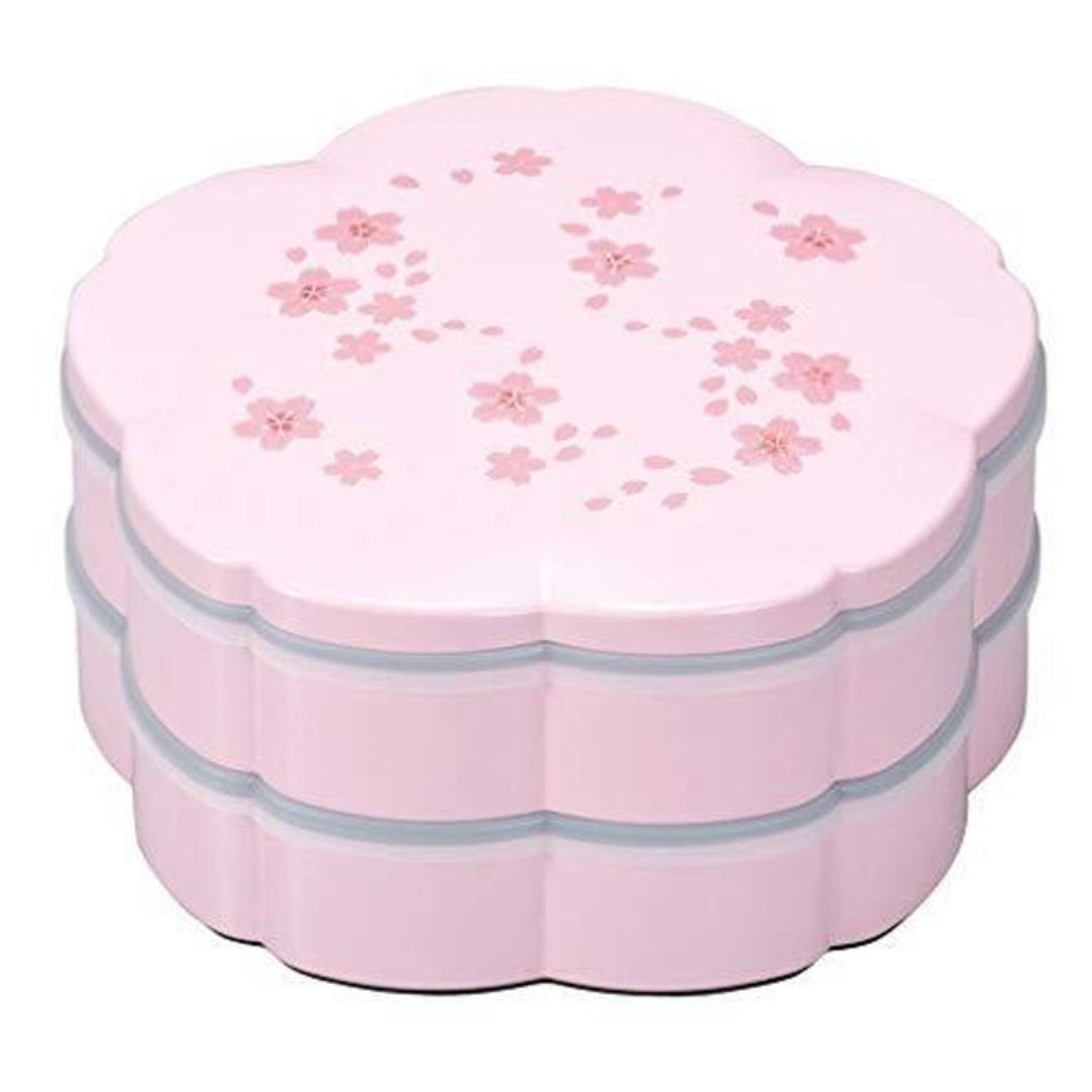 山中漆器 重箱 弁当箱 桜 ピンク 二段