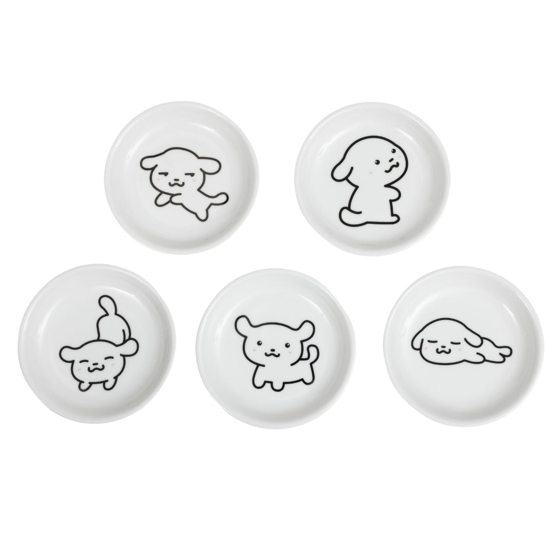 Original Character Plates Dog Cinnamon Set