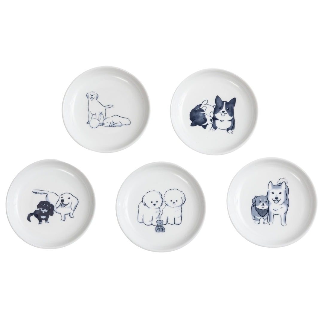 Small Plates Mini Plates Dog Set Original Character