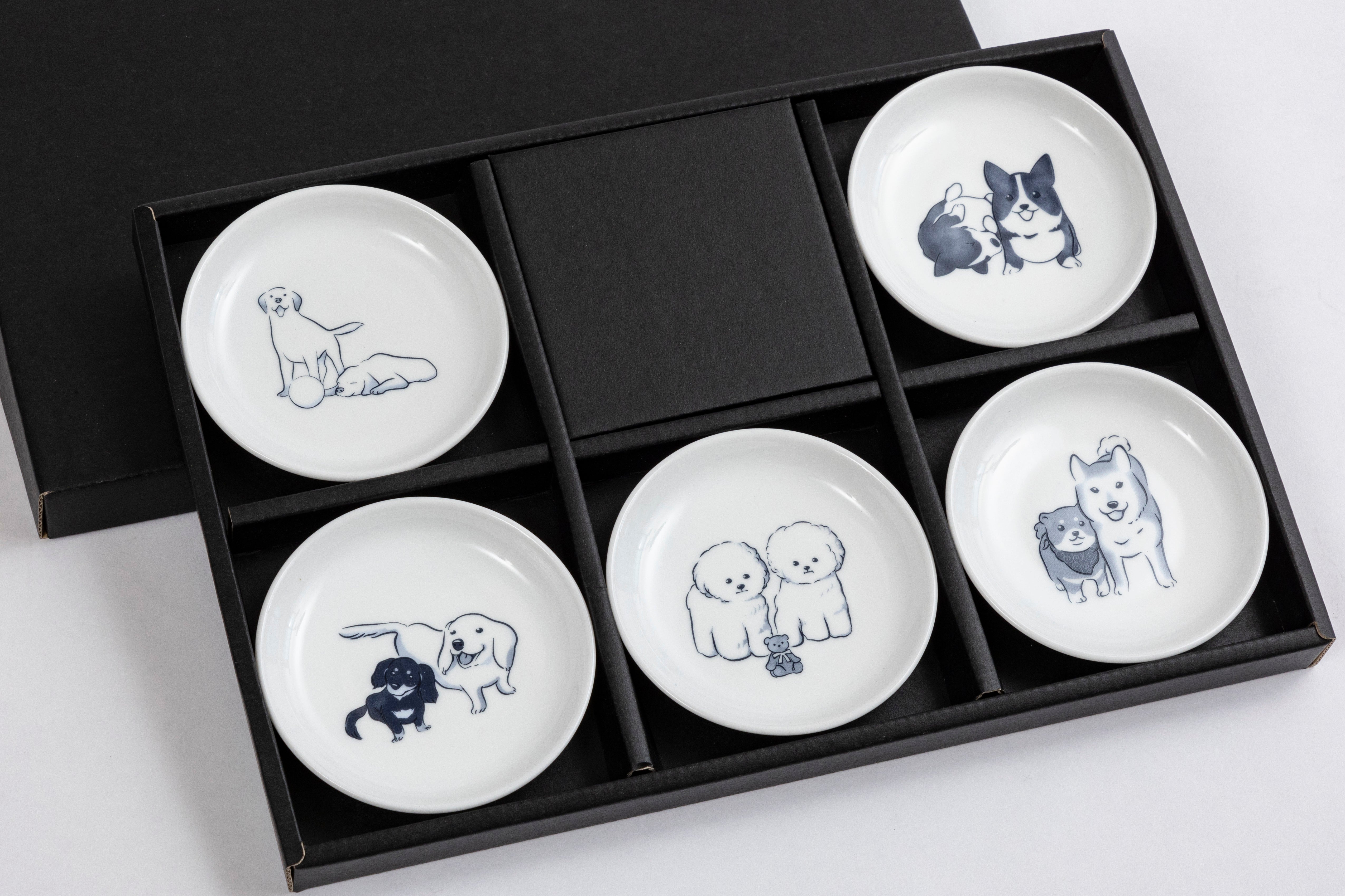 Small Plates Mini Plates Dog Set Original Character