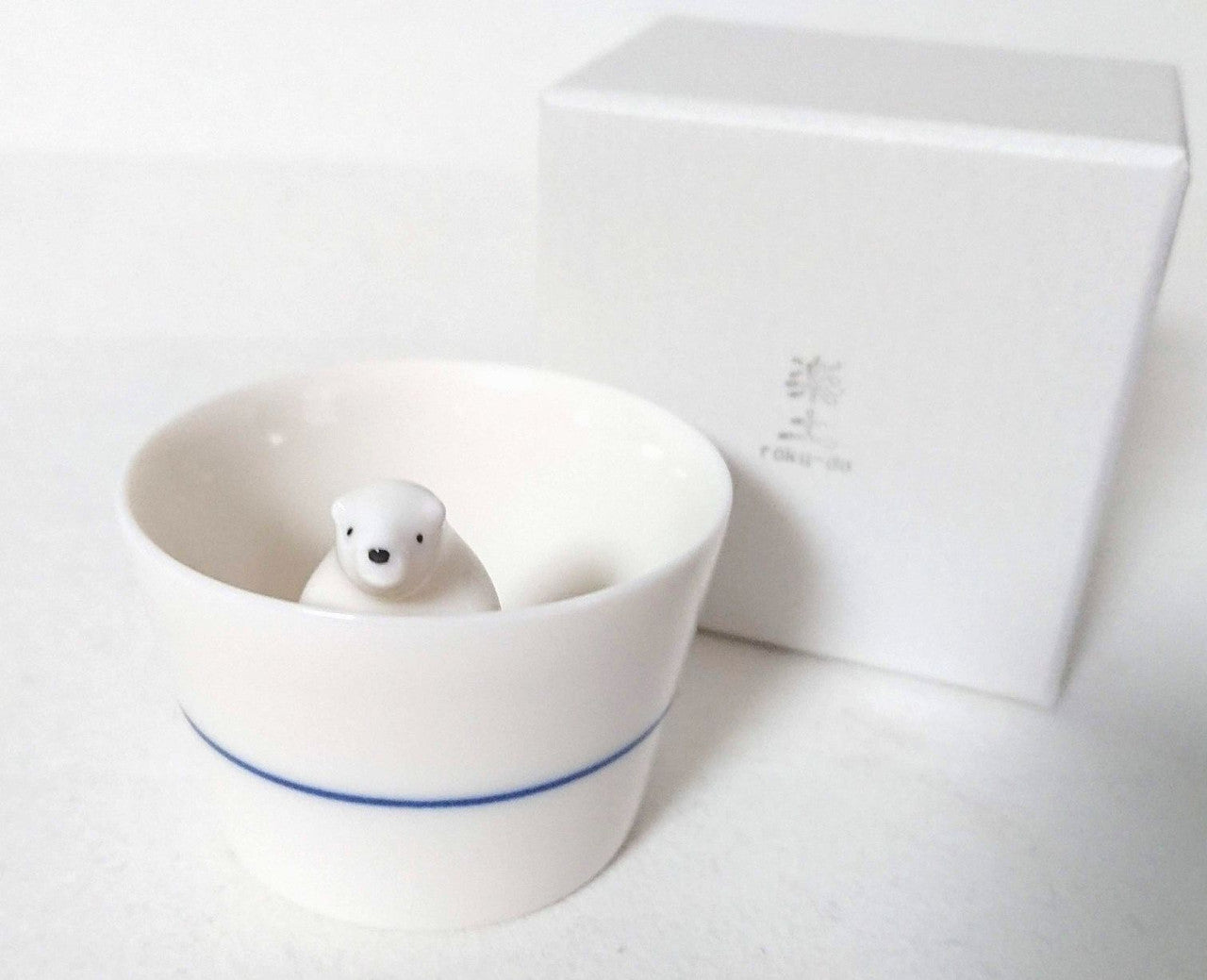 Kyoyaki Sake Cup (Ochoko) Polar Bear