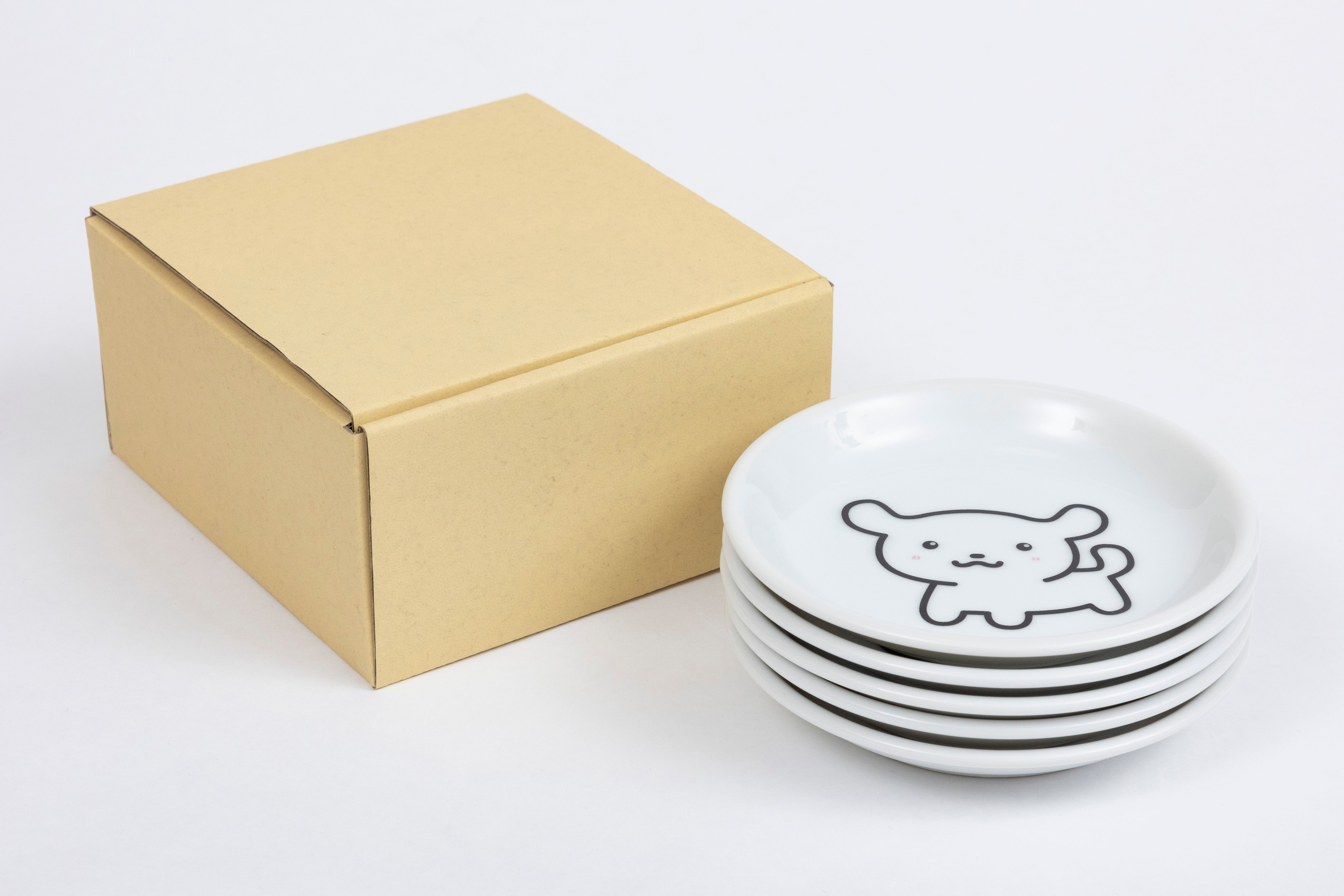 Original Character Plates Dog Cinnamon Set